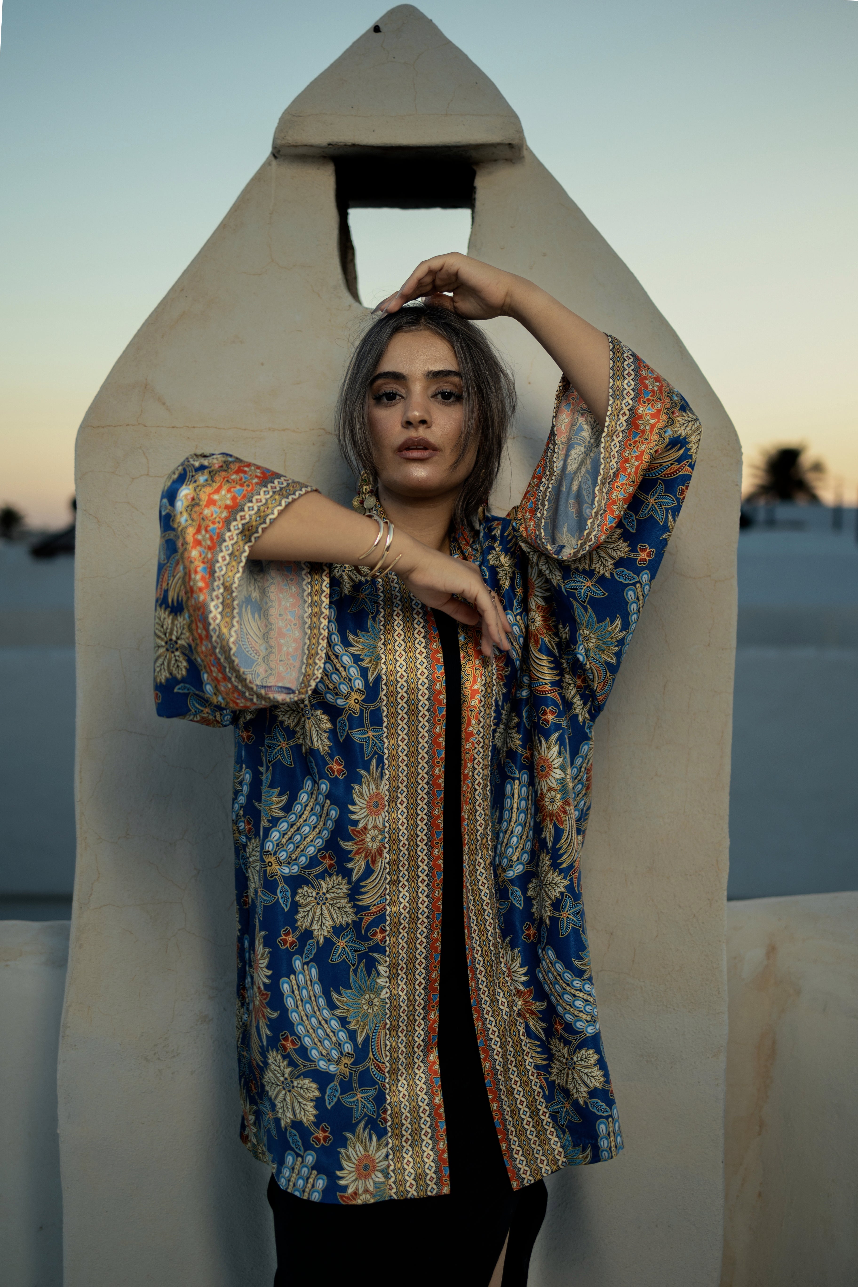 Kurzer Kimono - Sapphire